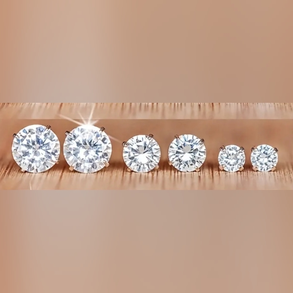 Crystal Alloy Studs 3 Sizes